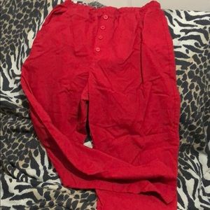 Red stretchy scrub pants